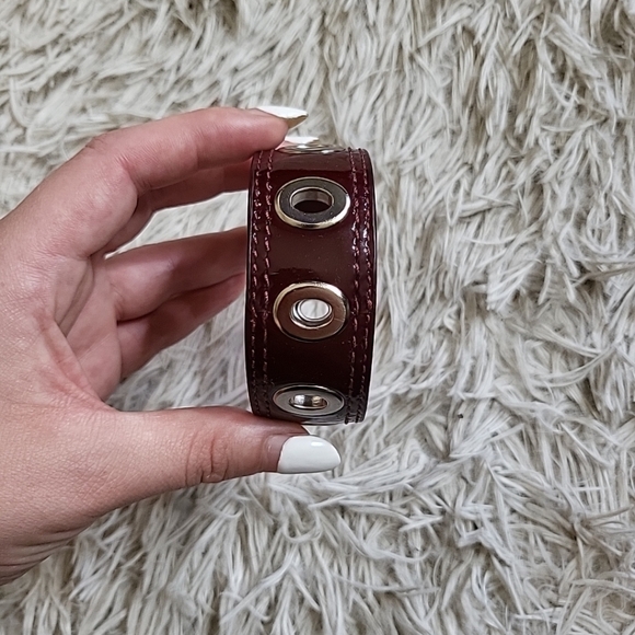 Coach Leather Grommet Bangle Stackable Bracelet - Picture 2 of 12